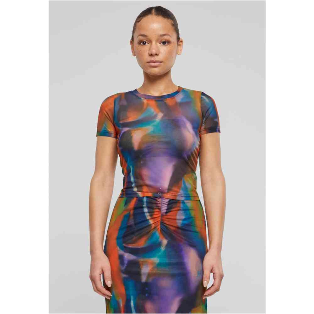 Urban Classics - All Over Print Mesh Top - Multicolore